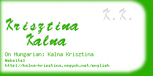 krisztina kalna business card